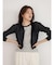 Bicolor sheer short cardigan