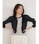 Bicolor sheer short cardigan