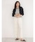 Bicolor sheer short cardigan