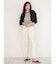 Bicolor sheer short cardigan