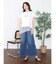 アシメレースヘムロゴTシャツ