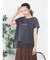 アシメレースヘムロゴTシャツ