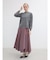 ラップフレアスカート（Ash Gray,Dark Orange,Olive,Dark Purple)