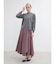 ラップフレアスカート（Ash Gray,Dark Orange,Olive,Dark Purple)
