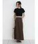 Gather waist docking skirt