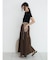 Gather waist docking skirt