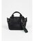 チャーム付きフェイクレザー2wayバッグ（greige,black,blue)