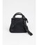 チャーム付きフェイクレザー2wayバッグ（greige,black,blue)