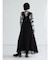 【2サイズ展開】レースアップデザインジャンパースカート（black）