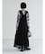 【2サイズ展開】レースアップデザインジャンパースカート（black）