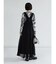 【2サイズ展開】レースアップデザインジャンパースカート（black）