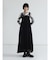 【2サイズ展開】レースアップデザインジャンパースカート（black）