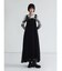 【2サイズ展開】レースアップデザインジャンパースカート（black）
