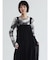 【2サイズ展開】レースアップデザインジャンパースカート（black）