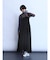 【2サイズ展開】レースアップデザインジャンパースカート（black）