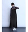 【2サイズ展開】レースアップデザインジャンパースカート（black）