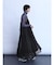 【2サイズ展開】レースアップデザインジャンパースカート（black）