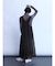 【2サイズ展開】レースアップデザインジャンパースカート（black）