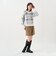 【Pitta Re:)】 ニット フェザーチェック プルオーバー レディース
