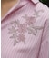 フラワー刺繍スキッパーシャツ