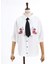 彼岸花刺繍ネクタイブラウス