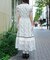 カットワーク花柄ワンピース
