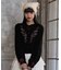 薔薇刺繍×蝙蝠釦ニットカーデ