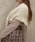 パール付三角ニットマフラー