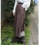 裾レースサイド切替ワイドパンツ