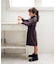 【当商品送料無料】Rora ワンピース 通販 ビオラ パール付きバルーンワンピース 子供服 ワンピ 長袖 フォーマルワンピース コクーン パール