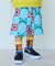 総柄ミニ裏毛ワイドタックハーフパンツ