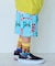 総柄ミニ裏毛ワイドタックハーフパンツ
