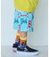 総柄ミニ裏毛ワイドタックハーフパンツ