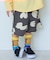 総柄ミニ裏毛ワイドタックハーフパンツ