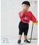 ストレッチサルエルハーフパンツ