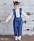 COTTON from U.S.A デニム3WAYフリルサロペット