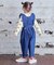 COTTON from U.S.A デニム3WAYフリルサロペット