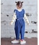 COTTON from U.S.A デニム3WAYフリルサロペット