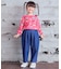 COTTON from U.S.A デニム3WAYフリルサロペット