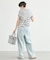 ＷボーダーコットンＴシャツ/マシンウォッシャブル