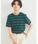 ＷボーダーコットンＴシャツ/マシンウォッシャブル