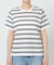 ＷボーダーコットンＴシャツ/マシンウォッシャブル