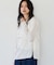 スリット入りサテンブラウス / ハンドウォッシャブル