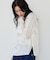 スリット入りサテンブラウス / ハンドウォッシャブル