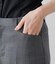 ウールハウンドトゥース テーパードパンツ