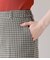 コンパクトチェック センタープレスワイドパンツ