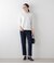 ストレッチトリコット バックファスナー7分袖Tシャツ
