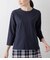 ストレッチトリコット バックファスナー7分袖Tシャツ