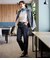 【ストレッチ】EDWIN 11オンスストレートブラックデニムパンツ