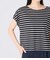 【接触冷感・優しい肌触り】ボーダーフレンチスリーブTシャツ